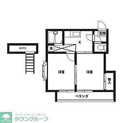 高座渋谷第14レジデンス 1Kの間取図画像