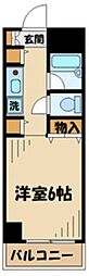 エル ワンルームの間取図画像