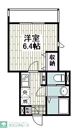 フルセイル相模大塚 1Kの間取図画像