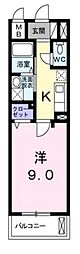 ル・コンフォール 1Kの間取図画像