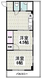 アーク桜ヶ丘 2Kの間取図画像