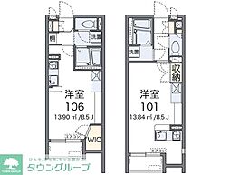 LEONEXTアミーゴ ワンルームの間取図画像