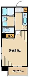 シャルムK 1Kの間取図画像
