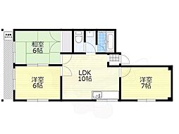 マンション大橋 3LDKの間取図画像