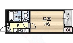 シルフィード堺 1Kの間取図画像