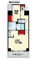 福岡県北九州市八幡東区春の町５丁目（賃貸マンション1LDK・11階・45.00㎡） その2