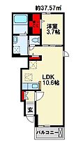 アベニール2番館 102 ｜ 福岡県北九州市若松区白山１丁目3-16（賃貸アパート1LDK・1階・36.53㎡） その2