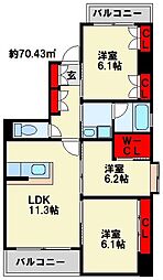 間取図画像 3LDK
