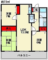 間取図画像 3LDK