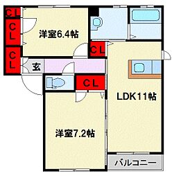 ロアーブル弐番館 2階/202