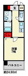 到津の杜桜花 1Kの間取図画像