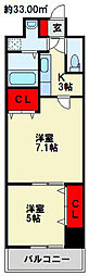 アヴィニールNo.5 2Kの間取図画像