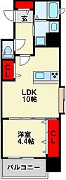 アルゴヴィラージュ工大前 1LDKの間取図画像