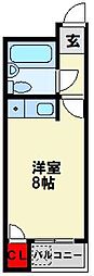 アルゴ境川 ワンルームの間取図画像