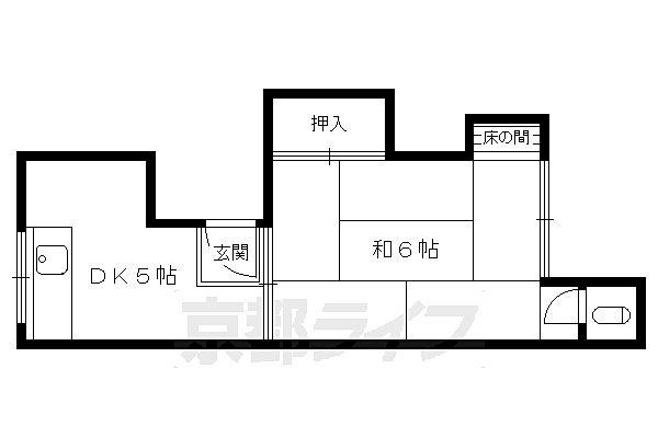 せせらぎ荘 16｜京都府京都市左京区高野竹屋町(賃貸アパート1DK・2階・21.00㎡)の写真 その2