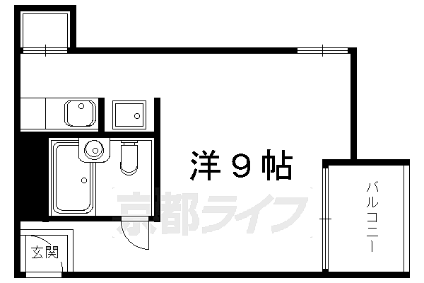 テラッセ糺ノ森 2-C｜京都府京都市左京区下鴨松原町(賃貸マンション1R・2階・22.00㎡)の写真 その2