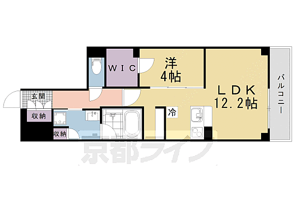 シャーメゾン京都御所西 402｜京都府京都市上京区梅屋町(賃貸マンション1LDK・4階・48.06㎡)の写真 その2