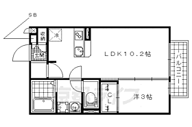 アーバンスクェアI 205 ｜ 京都府京都市山科区西野岸ノ下町（賃貸アパート1LDK・2階・33.39㎡） その2