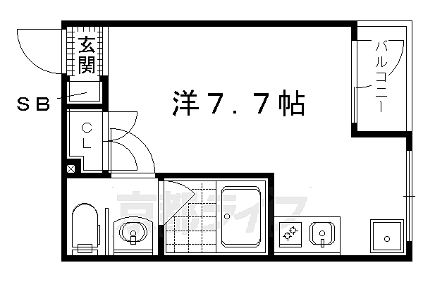 Ｇｒａｎ　ｄｅ　Ｃｏｕｒｔ　Ｓｈｕｇａｋｕｉｎ 305｜京都府京都市左京区山端川原町(賃貸マンション1R・3階・20.00㎡)の写真 その2