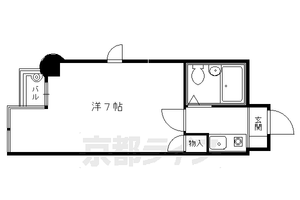 ナルド北白川 301｜京都府京都市左京区北白川堂ノ前町(賃貸マンション1K・3階・20.00㎡)の写真 その2