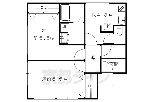 ステージビル 3F｜京都府京都市南区東九条明田町(賃貸マンション2DK・3階・42.92㎡)の写真 その2