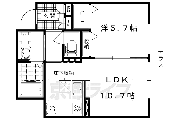 シャーメゾンＭｉｓｈａ 103｜京都府京都市山科区勧修寺平田町(賃貸マンション1LDK・1階・41.23㎡)の写真 その2