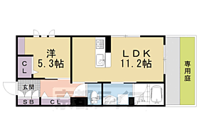 京都府京都市右京区嵯峨天龍寺若宮町（賃貸マンション1LDK・1階・43.58㎡） その2