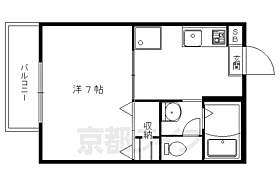 クランベリーハウス 203 ｜ 京都府京都市左京区下鴨松ノ木町（賃貸アパート1K・2階・24.24㎡） その2