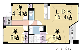 京都府京都市上京区福大明神町（賃貸マンション3LDK・6階・68.89㎡） その2