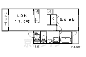 京都府京都市北区紫野上門前町（賃貸アパート1LDK・1階・40.00㎡） その2