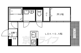 レーベン・グロースＫ A202 ｜ 京都府京都市左京区一乗寺里ノ西町（賃貸アパート1LDK・2階・33.40㎡） その2