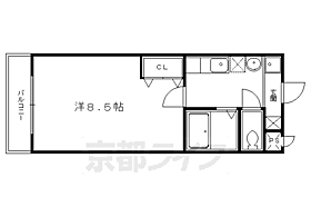 京都府京都市北区平野上柳町（賃貸マンション1K・2階・23.71㎡） その2