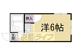 神樂荘 1Kの間取図画像