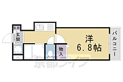 モントワ烏丸御池 1Kの間取図画像