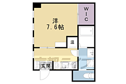 パインフィールド洛南 1Kの間取図画像