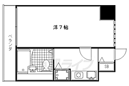ジョイテル西院 1Kの間取図画像