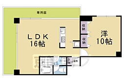 カーサグラン洛西 1LDKの間取図画像