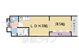 ARCA嵯峨嵐山 1LDKの間取図画像