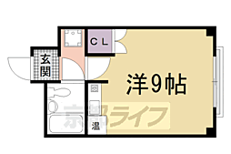 ローズパレス嵐山 ワンルームの間取図画像