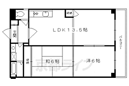 ビラ・クレール 2LDKの間取図画像