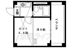 ラ・トゥール西院 1Kの間取図画像
