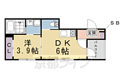 iris伏見 1DKの間取図画像