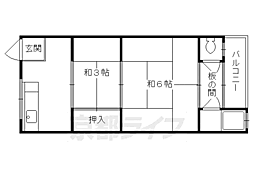 森山マンション 2Kの間取図画像