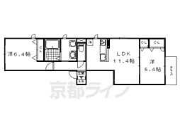 エコフォーティーン 2LDKの間取図画像