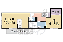 シャーメゾンなごみ 1LDKの間取図画像