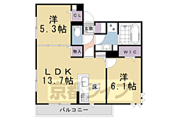 GRAMM東小野掘町EAST 2LDKの間取図画像