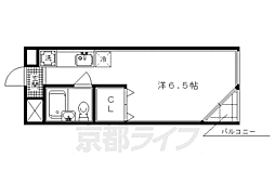 キャニオンテラス3 1Kの間取図画像