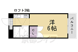 スイートム松陽A 1Kの間取図画像