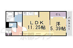 HOMESNEO桂 1LDKの間取図画像