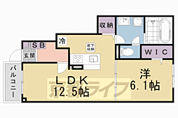 ヒカルサ大津唐崎I 1LDKの間取図画像